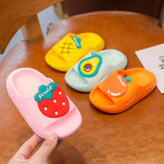 Cartoon Strawberry Kids Slippers